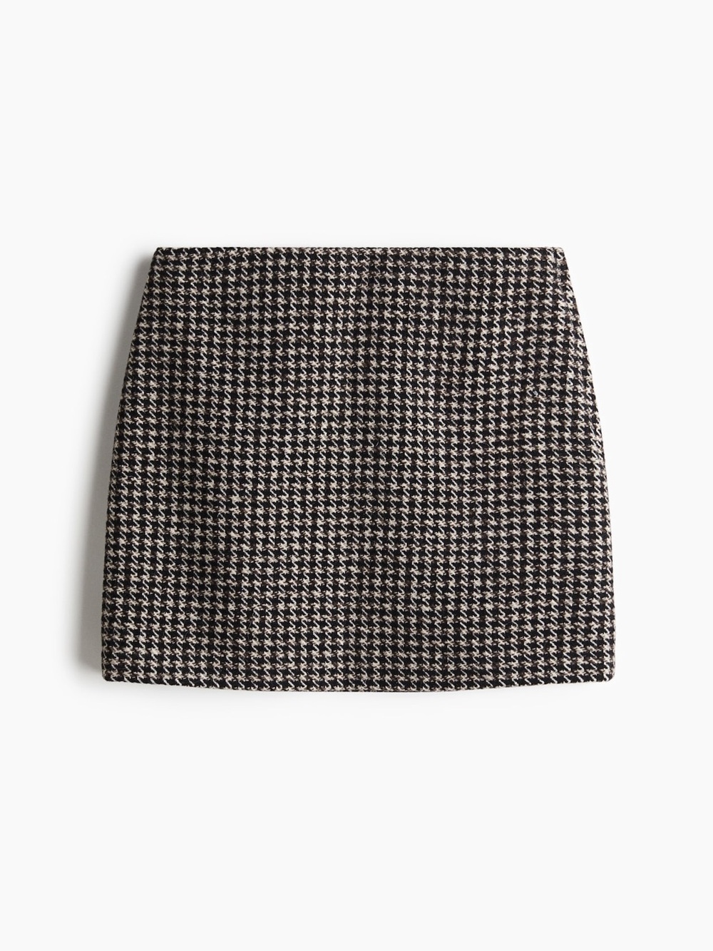 H&M Houndstooth Mini Skirt – Black & Cream, Size 6